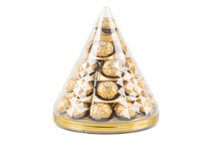 Конфеты вафельные хрустящие покрытые молочным шоколадом и измельченными лесными орехами Ferrero Rocher п/у 350г