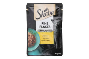 Корм консервований для дорослих котів З куркою в желе Fine Flakes Sheba д/п 85г