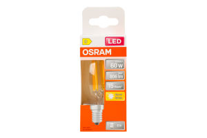 Лампа філаментна ЛЕД 5,9W E14 2700К B60 Osram