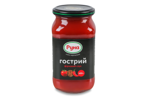 Соус стерилизованный Острый фирменный Руна с/б 485г