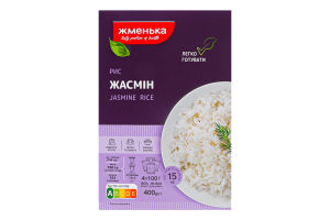 Рис шліфований довгозернистий ароматний Жасмін Жменька к/у 4х100г