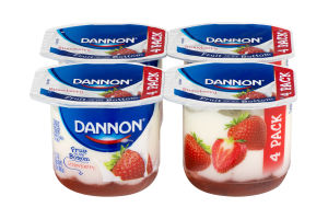 Dannon Fruit on the Bottom Lowfat Yogurt Strawberry - 4 CT