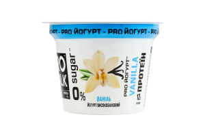 Йогурт 3% высокобелковый с наполнителем и подсластителем без добавления сахара Ваніль Pro Milk ст 200г