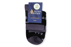 Шкарпетки чоловічі Легка Хода 6485 чорний р.25