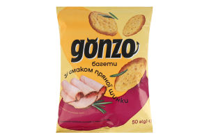 Сухарики пшеничные со вкусом пряной ветчины Багеты Gonzo м/у 50г