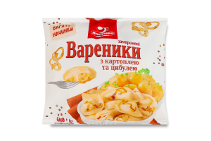 Вареники замороженные с картофелем и луком Ласунка м/у 600г