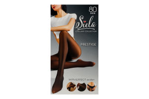 Колготки женские теплые без меха с подкладкой-имитацией капрона Siela Collant collection 80/20den M nero