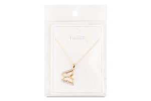 Ланцюжок жовтий метал з підвіскою 40см FHF1541