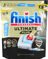 Сода-капсулы для мытья посуды в посудомоечных машинах All in 1 Ultimate Plus Powerball Finish 28шт