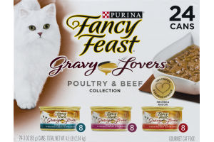Purina Fancy Feast Gravy Lovers Poultry & Beef Collection - 24 CT
