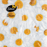 Серветки паперові Decor Ромашки 33*33см 3шари 18шт Silken