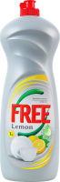 Гель для мытья посуды с ароматом лимона Free 1л