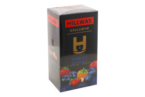 Чай чорний байховий дрібний Forest berries Exclusive Hillway к/у 25х1.5г