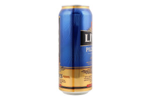 Пиво 0.5л 4.4% светлое пастеризованное Pilzenes Livu ж/б