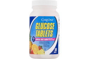 CareOne Glucose Tablets Tropical Fruit Flavor - 50 CT