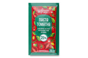 Томат паста Українська зірка 70 г пак. 25%
