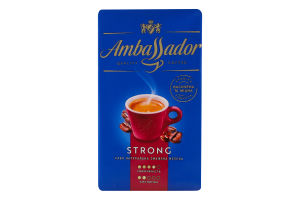 Кофе натуральный жареный молотый Strong Ambassador м/у 225г