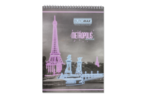 Блокнот н/пруж. Buromax Metropolis А4 48 арк. кл. фіол.