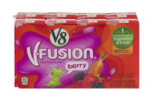 V8 V-Fusion Vegetable & Fruit Beverage Berry - 8 CT