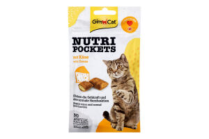 Крекеры с начинкой для кошек With cheese Nutri Pockets GimCat д/п 60г