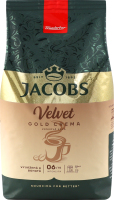 Кава натуральна смажена в зернах Вельвет Gold Crema Jacobs м/у 1кг