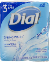 Dial Antibacterial Deodorant Soap Spring Water - 3 CT