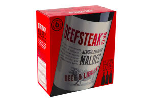 Вино 2.25л 12.5% красное сухое Beef&Liberty Beefsteak Club к/у