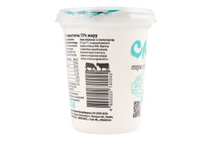 Сметана 15% термостатная Villa Milk ст 400г
