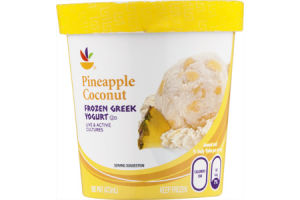 Ahold Frozen Greek Yogurt Pineapple Coconut