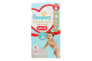 Трусики-подгузники детские 9-15кг 4 Premium Care Pampers 58шт