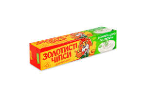 Чипсы картофельные со вкусом укропа и сметаны Золотисті к/у 100г