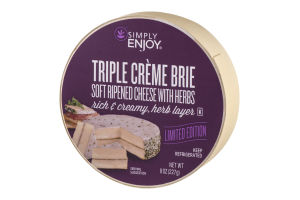 Simply Enjoy Triple Creme Brie Soft Ripened Cheese with Herbs