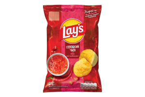 Чипсы картофельные со вкусом соуса по-азиатски Сладкий чили Lay's м/у 95г