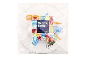 Набор одноразовой посуды №4 Weekend 1шт