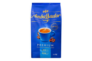 Кофе натуральный жареный в зернах Premium Ambassador м/у 1кг