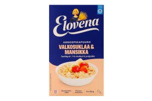 Каша-минутка овсяная белый шоколад и клубника Elovena к/у 6x35г