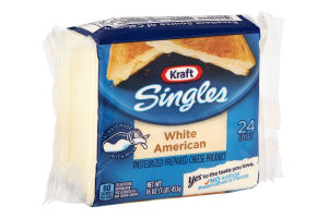 Kraft Singles White American - 24 CT
