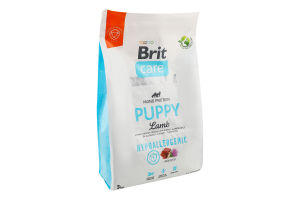 Корм сухий полнораціонний для цуценят і молодих собак Lamb Hypoallergenic Puppy Care Brit 3кг