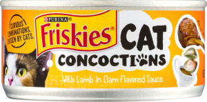 Purina Friskies Cat Concoctions With Lamb In Clam Flavored Sauce