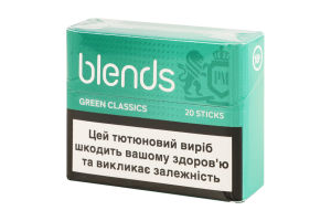 Виріб тютюновмісний для електричного нагрівання з фільтром Blends Classics Green 20шт