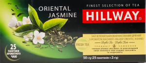 Чай зеленый байховый мелкий с ароматом жасмина Oriental Jasmine Hillway в/с к/у 25х2г