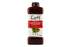Наполнитель фруктовый пастеризованный Клубника-маракуйя-мята Loft п/бут 1.25кг