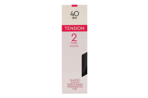 Носки женские Conte elegant Tension 40den 23-25 nero 2пары