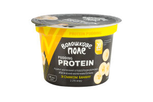 Пудинг 2.2% молочний з підсолоджувачами збагачений молочним білком зі смаком банану Protein Волошкове поле ст 200г