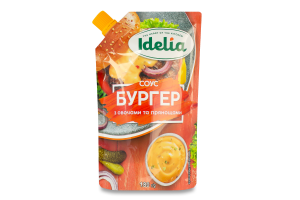 Соус майонезний з овочами та прянощами Бургер Idelia д/п 180г