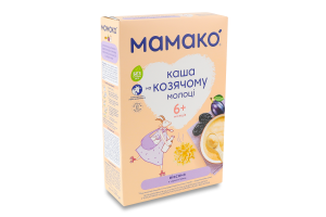 Каша молочна суха для дітей від 6міс швидкорозчинна на козячому молоці вівсяна з чорносливом Мамако к/у 200г