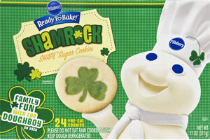 Pillsbury Ready to Bake Shamrock Shape Sugar Cookies