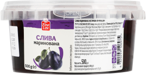 Слива маринована з кісточкою Fine Life відро 500г