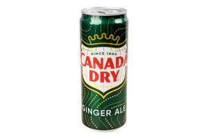 Напій безалкогольний сильногазований Ginger ale Canada Dry з/б 330мл
