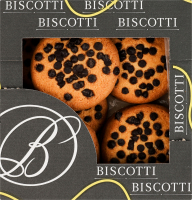 Печенье сдобное песочно-отсадное Американское с кусочками глазури Biscotti к/у 0.205кг